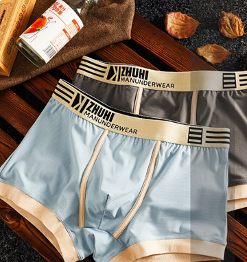 Breathable Ice Silk solid Color Men's Underwear (Set of 4)
